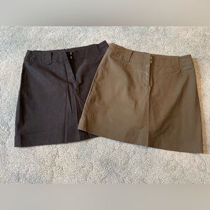 Classic Black and olive Women's Skort Set